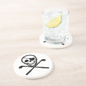 Golfing Pirate Jolly Roger Onderzetters (Zijkant)
