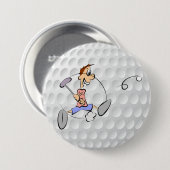 Golfing Ronde Button 7,6 Cm (Voorkant /achterkant)
