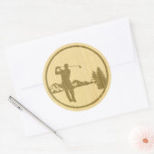 Golfing Ronde Sticker (Envelop)