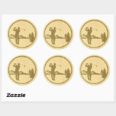 Golfing Ronde Sticker (Vel)