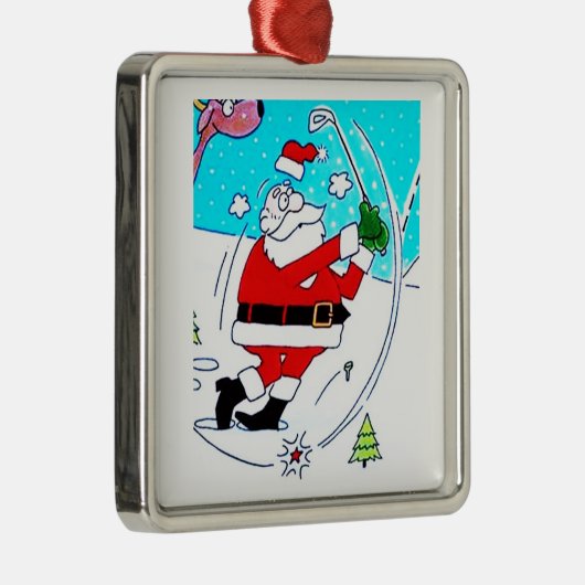 * GOLFING SANTA* CHRISTMAS ORNAMENT (Rechts)