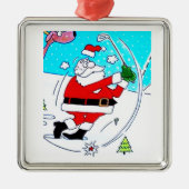 * GOLFING SANTA* CHRISTMAS ORNAMENT (Voorkant)