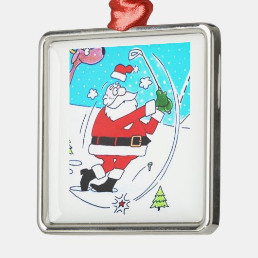 * GOLFING SANTA* CHRISTMAS ORNAMENT (Links)
