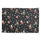 Golfing Santa on Black Kussensloop (Achterkant)