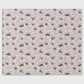 Golfing Santa on Pale Pink Cadeaupapier (Vlak)