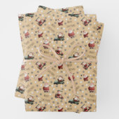 Golfing Santa on Sand Inpakpapier Vel (In situ)