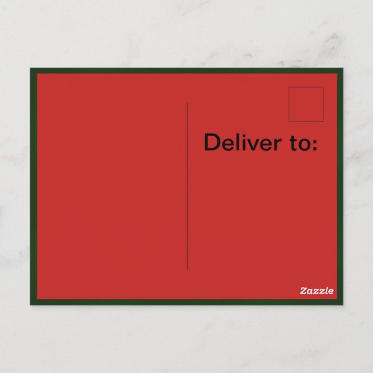 Golfing Santas op een Briefkaart (Achterkant)