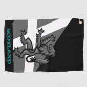 Golfing Scotland & Rampant, Schotse vlag Golfhanddoek (Horizontaal)