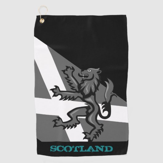 Golfing Scotland & Rampant, Schotse vlag Golfhanddoek (Voorkant)