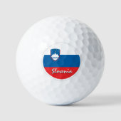 Golfing Slovenië en Sloveense vlag/Golfbal Golfballen (Voorkant)