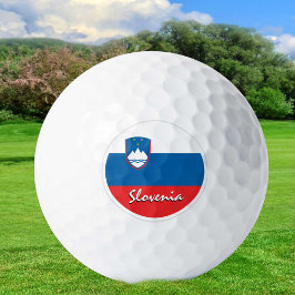Golfing Slovenië en Sloveense vlag/Golfbal Golfballen