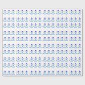 Golfing Snowmen met Golf Club Cadeaupapier (Vlak)