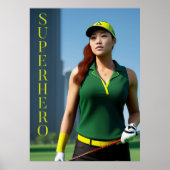 Golfing Superheld Poster (Voorkant)