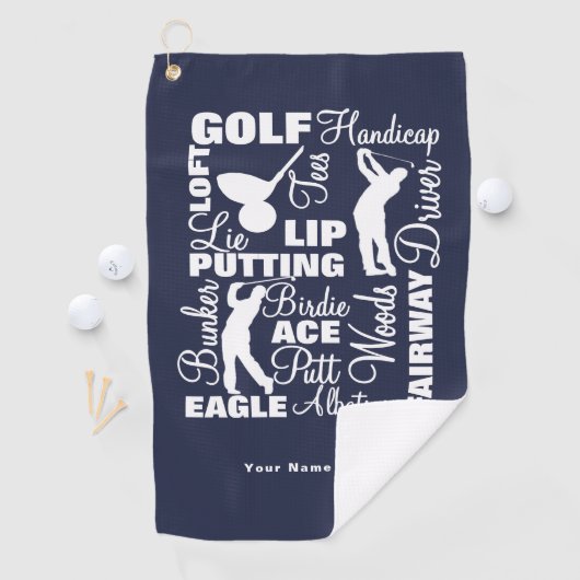 Golfing Terminology Fun Golfers Personalized Golfhanddoek (Insitu)
