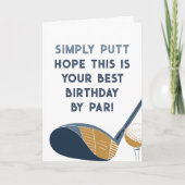 Golfing Themed Humor Funny Golfers Birthday Kaart (Voorkant)