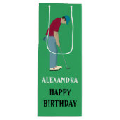Golfing ThMED Green Wijn Cadeautas (Voorkant)