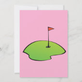 Golfing Thored Birthday Party Invitation Kaart (Achterkant)