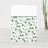 Golfing Trophy Clubs Custom Tekst Sport Knap Kaart (Achterkant)