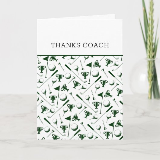 Golfing Trophy Clubs Custom Tekst Sport Knap Kaart (Voorkant)