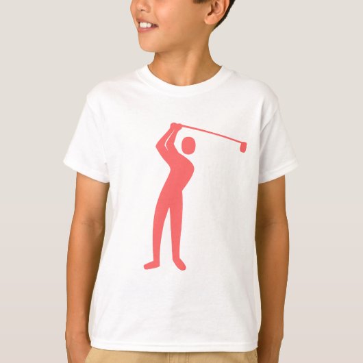 Golfing - Tropisch roze T-shirt (Voorkant)