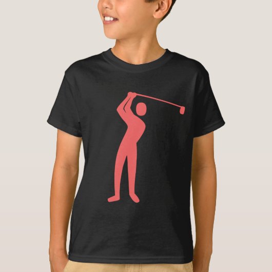Golfing - Tropisch roze T-shirt (Voorkant)
