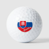 Golfing van de vlag van Slowakije en Slowakije/Gol Golfballen (Voorkant)