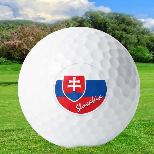 Golfing van de vlag van Slowakije en Slowakije/Gol Golfballen