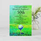 Golfing van het 50ste T-shirt ter wereld van de 50 Kaart (Staand voorkant)