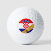 Golfing van Kroatië en Monogram, Kroatische vlag / Golfballen (Voorkant)