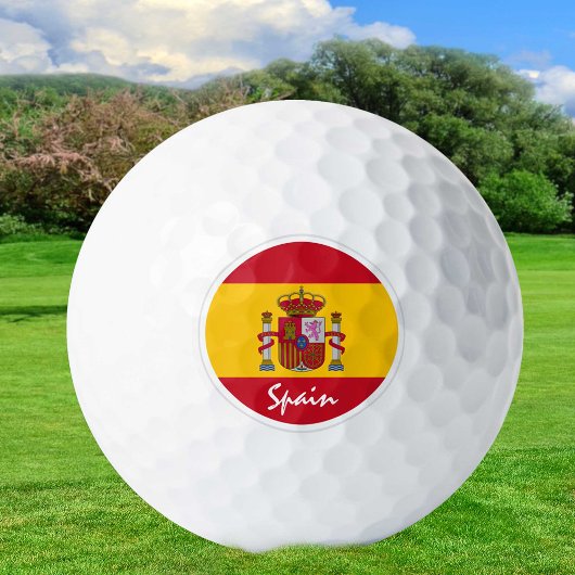 Golfing van Spanje en Spaanse vlag/Golfbal Golfballen
