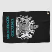 Golfing Verenigd Koninkrijk, Brits wapenschild/vla Golfhanddoek (Horizontaal)