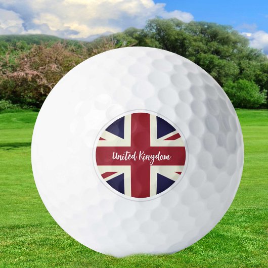 Golfing Verenigd Koninkrijk & Britse vlag /  Golfballen