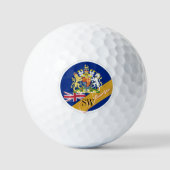 Golfing Verenigd Koninkrijk & Monogram, Britse vla Golfballen (Voorkant)