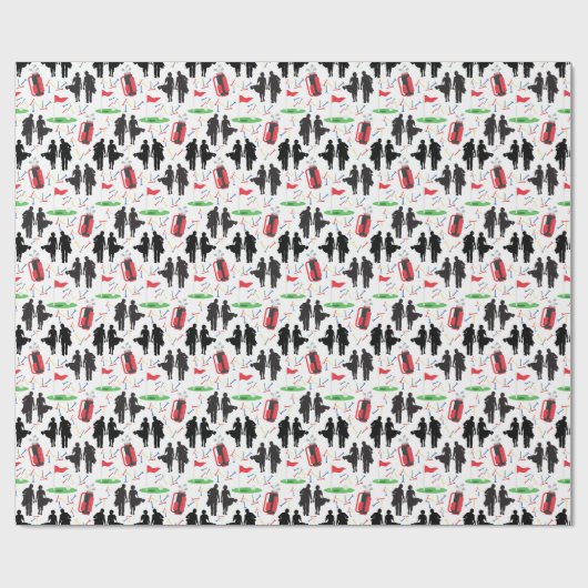 Golfinpakpapier Cadeaupapier (Vlak)