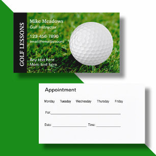 Golfinstructeur Afspraak Visitekaartjes