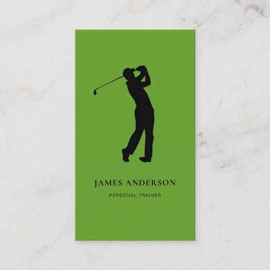 Golfinstructeur coach visitekaartje (Voorkant)