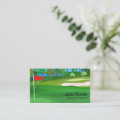 Golfinstructeur Fairway Golfbaanontwerp Visitekaartje (Staand voorkant)