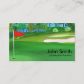Golfinstructeur Fairway Golfbaanontwerp Visitekaartje (Voorkant)