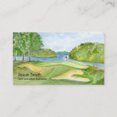 Golfinstructeur Professionele waterverf golf Visitekaartje (Voorkant)