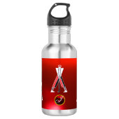 GOLFINSTRUCTEUR RODE RUBY MONOGRAM WATERFLES (Voorkant)