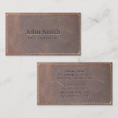 Golfinstructeur zeegleder visitekaartje (Voorkant / Achterkant)