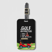 Golfinstructie voor goufer home decoratie grappig bagagelabel (Voorkant (verticaal))