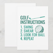 Golfinstructies Bedankkaart (Voorkant / Achterkant)