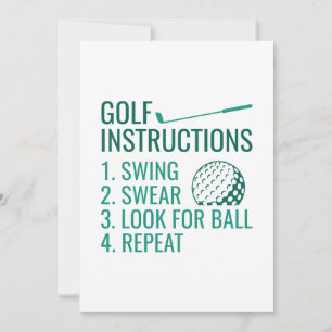 Golfinstructies Bedankkaart