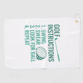 Golfinstructies Golfhanddoek (Horizontaal)