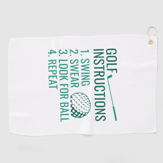 Golfinstructies Golfhanddoek (Horizontaal)
