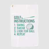 Golfinstructies Golfhanddoek (Voorkant)