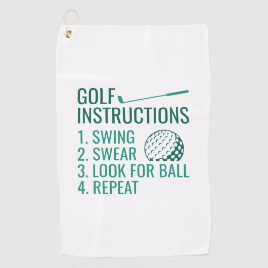 Golfinstructies Golfhanddoek (Voorkant)