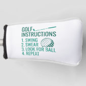 Golfinstructies Golfheadcover (Voorkant)