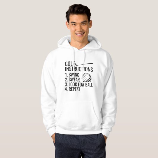 Golfinstructies Hoodie (Voorkant volledig)
